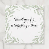 étiquette de faveur de la douche nuptiale, De ma d (Dos)