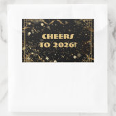 Étiquette de faveur de la Saint-Sylvestre | Noir e (Sac)