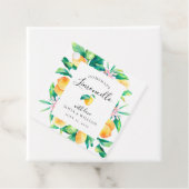 Étiquette de faveur de limoncello aquarelle (En situation)