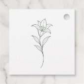 Étiquette de faveur de mariage blanche (Dos)