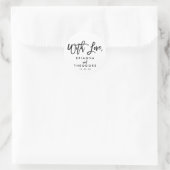 Étiquette de faveur de mariage chic avec amour (Sac)