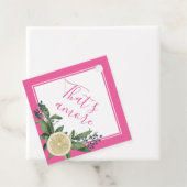 Étiquette de faveur de mariage Citron rose qui est (En situation)