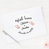 Étiquette de faveur de mariage de script chic simp (Enveloppe)