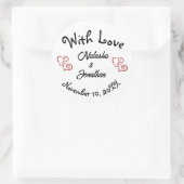 Étiquette de faveur de mariage de script chic simp (Sac)