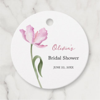 Étiquette de Faveur de Mariage Élégante à l'Aquare