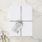 Étiquette de faveur de mariage Eucalyptus Matcha (Avec de la ficelle)