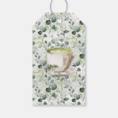 Étiquette de faveur de mariage Eucalyptus Matcha (Dos)