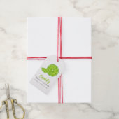 Étiquette de faveur de mariage Lime Green Main Squ (Avec de la ficelle)