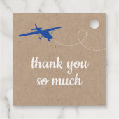 Étiquette de faveur de mariage - petit avion et gu (Dos)