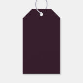 Étiquette de faveur de mariage Plum Gold avec fice (Dos)