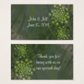 Étiquette de faveur de mariage Queen Anne's Lace (Devant & derrière)