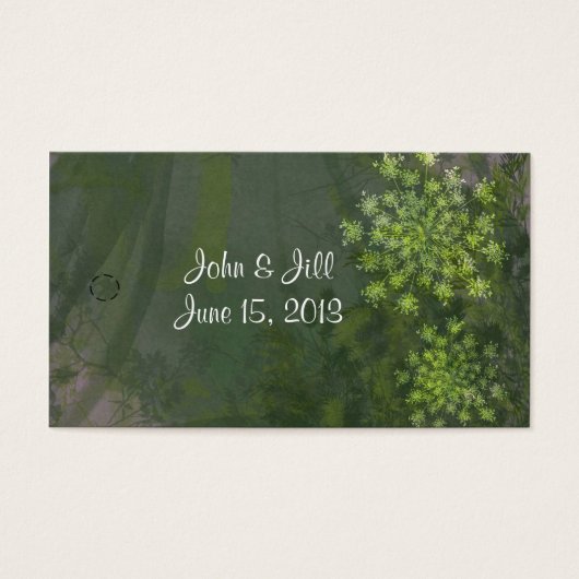 Étiquette de faveur de mariage Queen Anne's Lace (Devant)