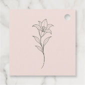 Étiquette de faveur de mariage rose tendre (Dos)