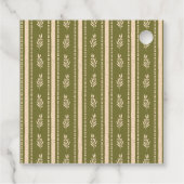 Étiquette de faveur de mariage vert olive toscan é (Dos)