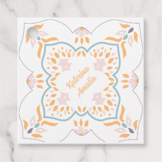 Étiquette de faveur de mosaïque de bord de mer