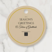 Étiquette de faveur de Noël Luxe | Moderne (Devant)