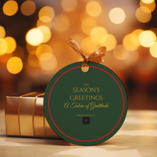 Étiquette de faveur de Noël Luxe | Moderne
