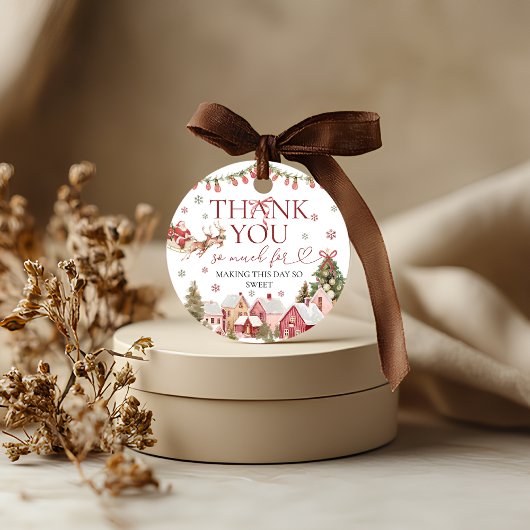 Étiquette de faveur de Noël ONEderful