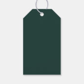 Étiquette de Faveur de Noël RORY Green Winter Pine (Dos)