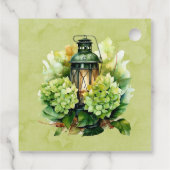 Étiquette de faveur de papillon floral d'hortensia (Dos)