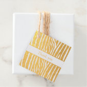 Étiquette de faveur de rayure d'animal de feuille  (Avec boite)