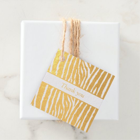 Étiquette de faveur de rayure d'animal de feuille  (Avec boite)