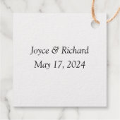 Étiquette de faveur de rayure d'animal de feuille  (Dos)