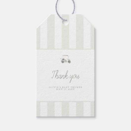 étiquette de faveur de rectangle de chariot de gol (Devant)