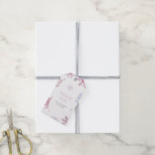 Étiquette de faveur de rectangle de flocon de neig (Avec de la ficelle)