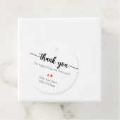 Étiquette de faveur de remerciement (En situation)