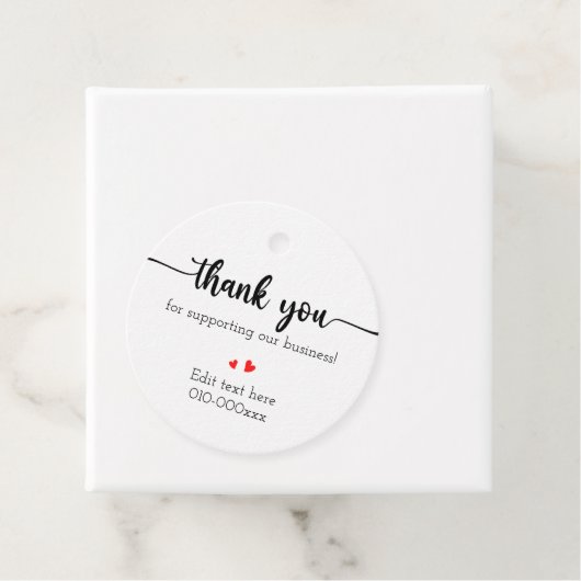 Étiquette de faveur de remerciement (En situation)