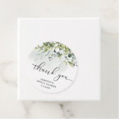 étiquette de faveur de shower de mariage eucalyptu (En situation)