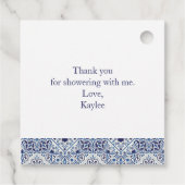 Étiquette de faveur de thé pour la douche de marié (Dos)