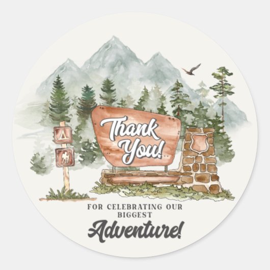 étiquette de faveur du parc national woodland (Devant)