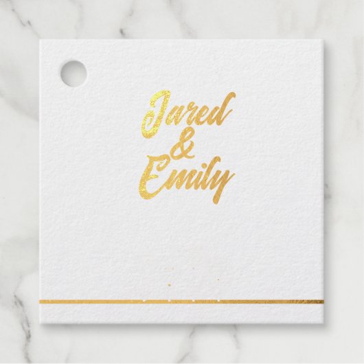 Étiquette de faveur en feuille (Devant)