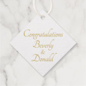 Étiquette de faveur en feuille d'or à coeur (Dos)