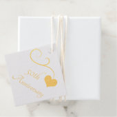 Étiquette de faveur en feuille d'or à coeur (Avec boite)