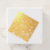 Étiquette de faveur en feuille "Je t'aime" (Avec boite)