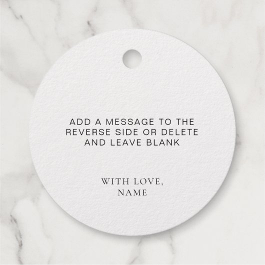 Étiquette de faveur en papier d'aluminium pour dem (Dos)