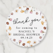 Étiquette de faveur florale de douche de mariée à  (Devant)