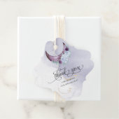 ÉTIQUETTE DE FAVEUR MERCI | Lune céleste violette (En situation)