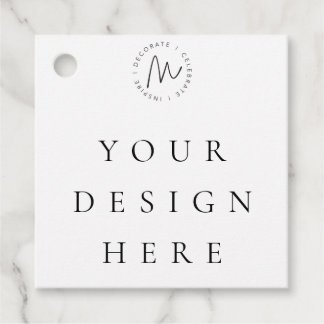 Étiquette de faveur personnalisée carrée