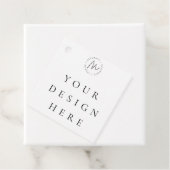 Étiquette de faveur personnalisée carrée (En situation)