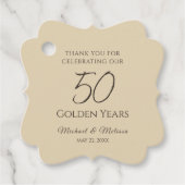 Étiquette de faveur pour le 50e anniversaire Champ (Devant)