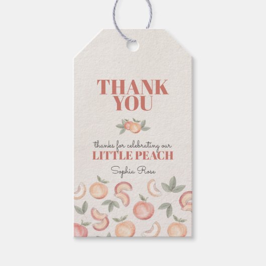 étiquette de faveur pour pêche douce pour annivers (Devant)