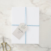 Étiquette de faveur Quelque chose de bleu — Merci (Avec de laficelle)
