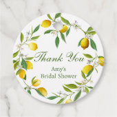 Étiquette de faveur ronde de Lemon Main Squeeze (Devant)