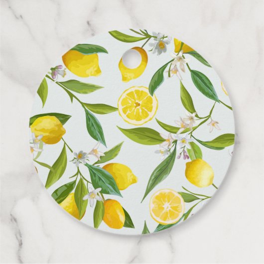 Étiquette de faveur ronde Lemon Main Squeeze (Dos)