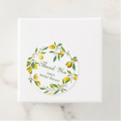 Étiquette de faveur ronde Lemon Main Squeeze (En situation)