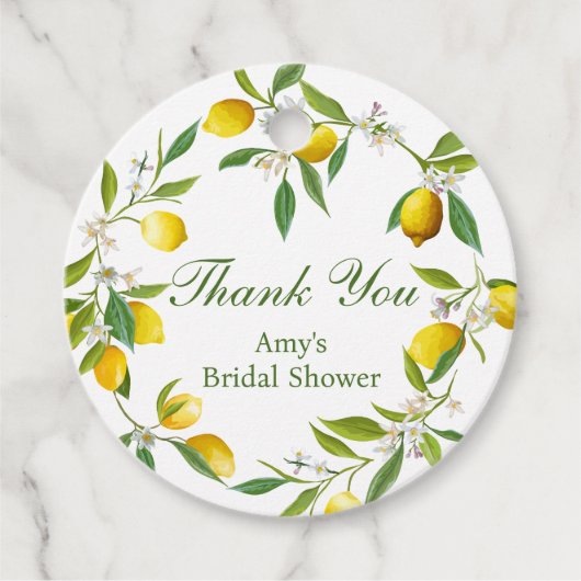 Étiquette de faveur ronde Lemon Main Squeeze (Devant)